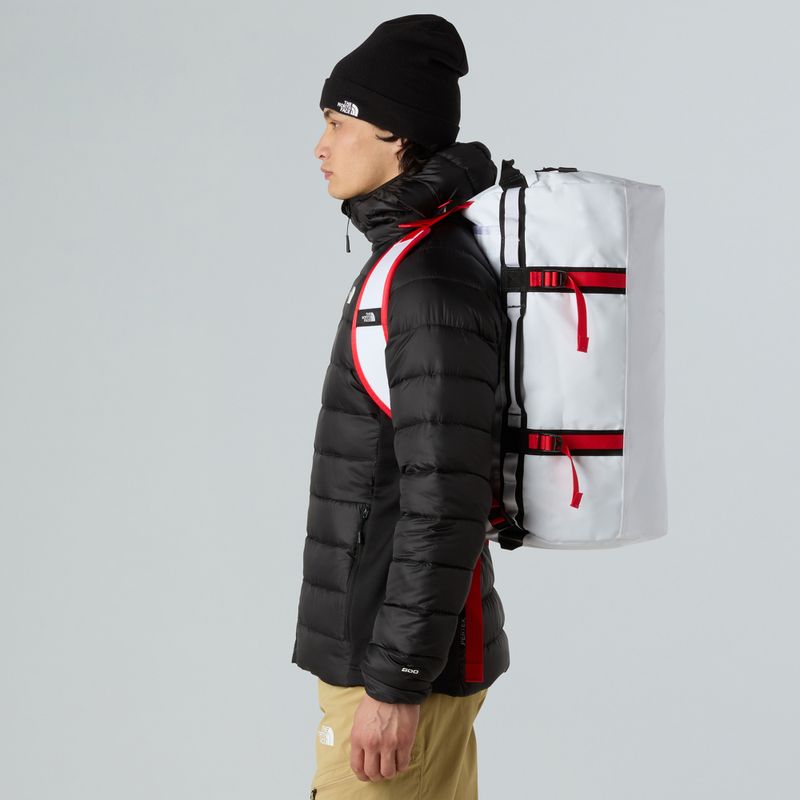 The North Face Base Camp Duffel S 50 l travel bag white/black/elevation red 6