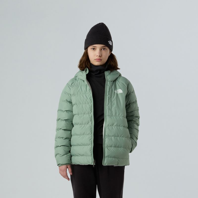 Children's down jacket The North Face Reversible Perrito Hooded slate moss 4