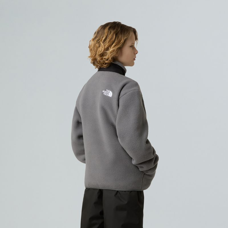 Children's fleece sweatshirt The North Face Yumiori Full Zip smoked pearl/black 3