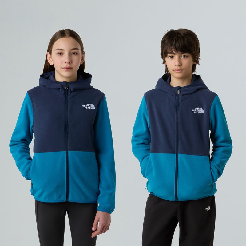 Children's fleece sweatshirt The North Face Teen Glacier Full Zip Hoodie dusk blue/summit navy 3