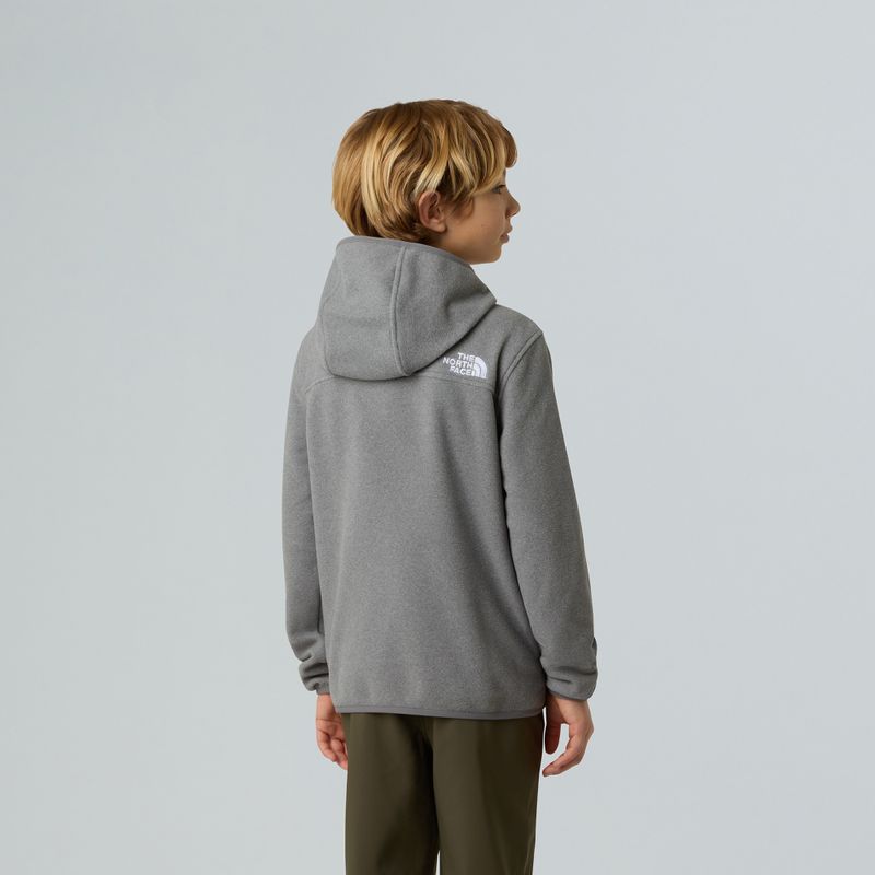 Children's fleece sweatshirt The North Face Teen Glacier Full Zip Hoodie mid grey heather 5
