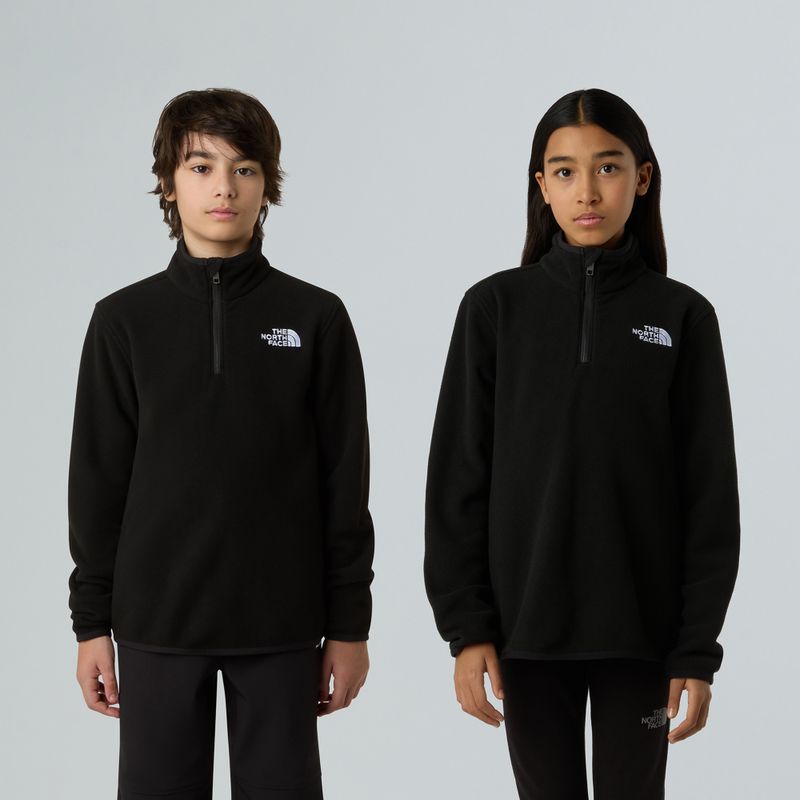 Children's fleece sweatshirt The North Face Teen Glacier 1/4 Zip black 3