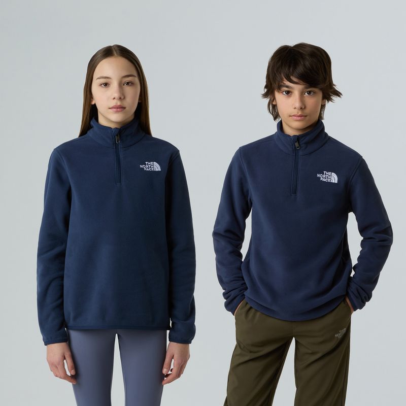 Children's fleece sweatshirt The North Face Teen Glacier 1/4 Zip summit navy 3