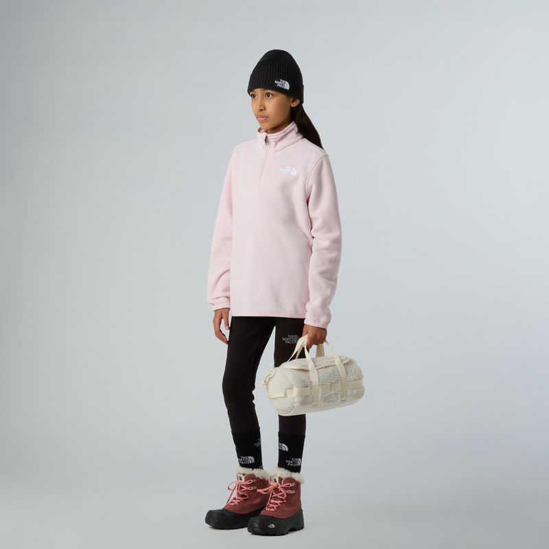 Children's fleece sweatshirt The North Face Teen Glacier 1/4 Zip pale blossom 4
