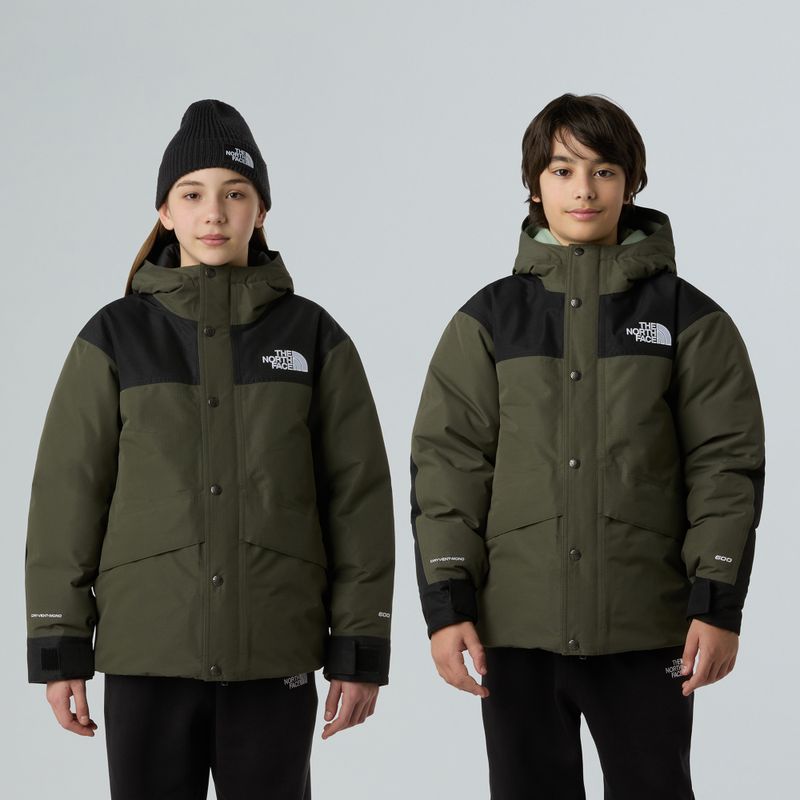 Children's rain jacket The North Face Mountain Down new taupe green 3