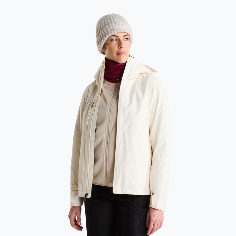 Women's ski jacket The North Face Descendit white dune 4