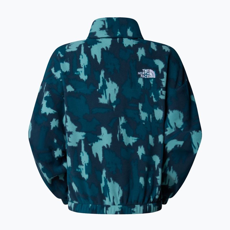 Women's sweatshirt The North Face Mountain Athletics Fleece 1/4 Zip Print deep cypress painted 2