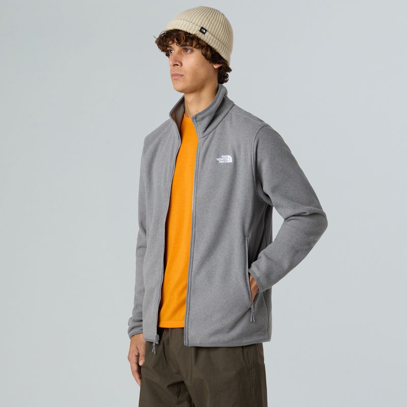 Men's fleece sweatshirt The North Face Glacier Fleece mid grey heather 4