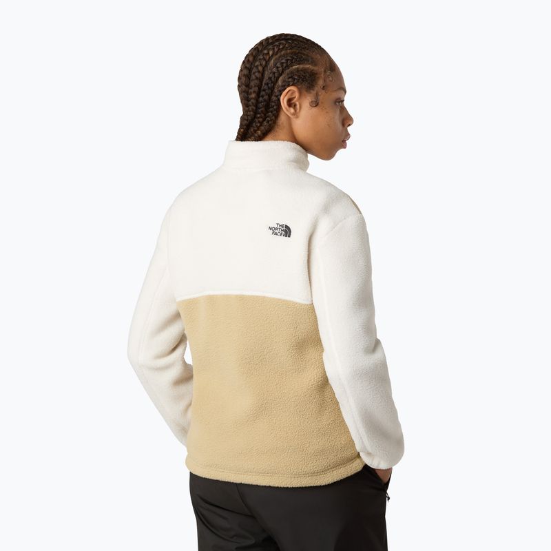 Women's fleece sweatshirt The North Face Yumiori Full Zip khaki stone/white dune 3