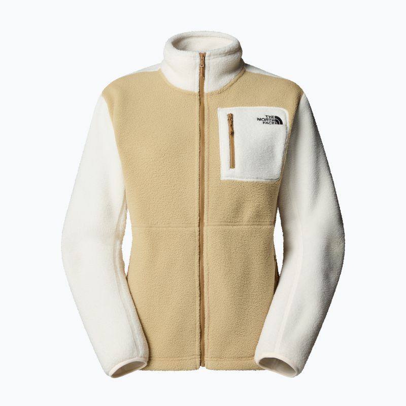 Women's fleece sweatshirt The North Face Yumiori Full Zip khaki stone/white dune