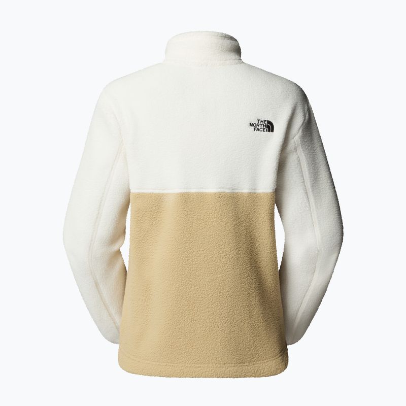 Women's fleece sweatshirt The North Face Yumiori Full Zip khaki stone/white dune 2
