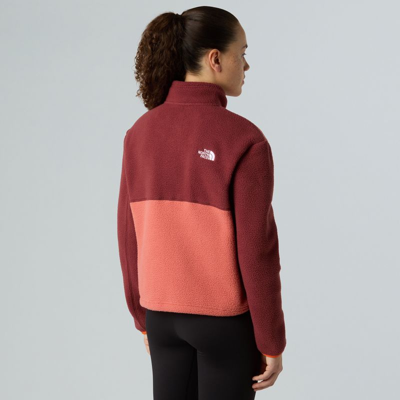 The North Face women's Yumiori 1/4 Zip sweatshirt mars dust/sumac/solar flare 3