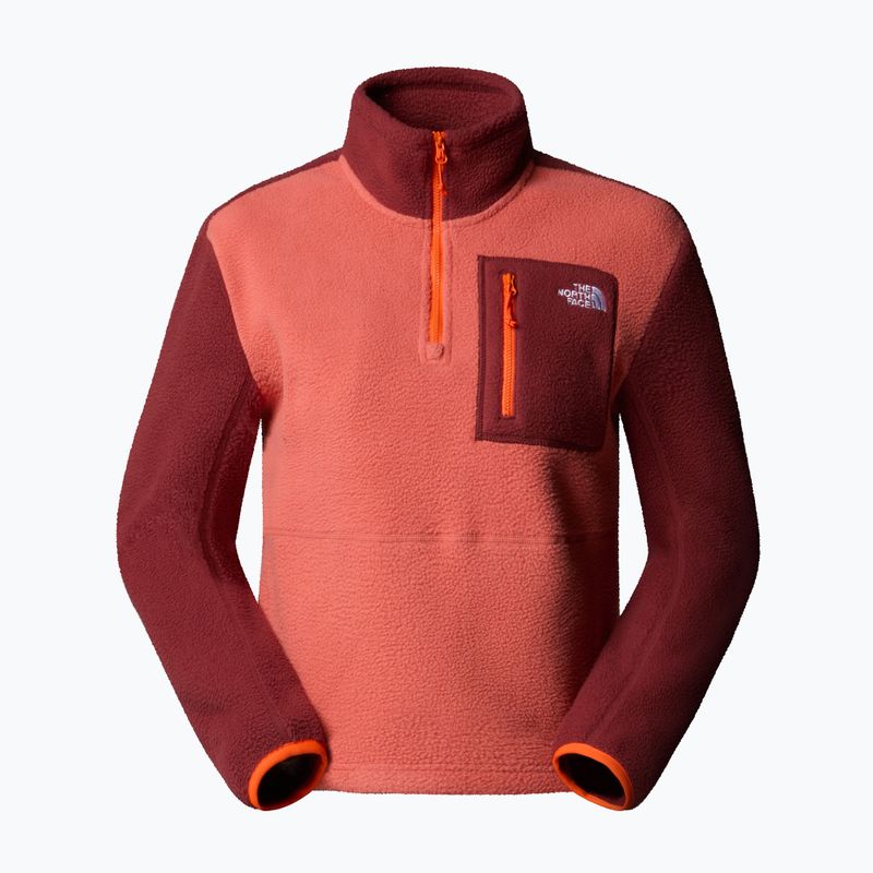 The North Face women's Yumiori 1/4 Zip sweatshirt mars dust/sumac/solar flare 4