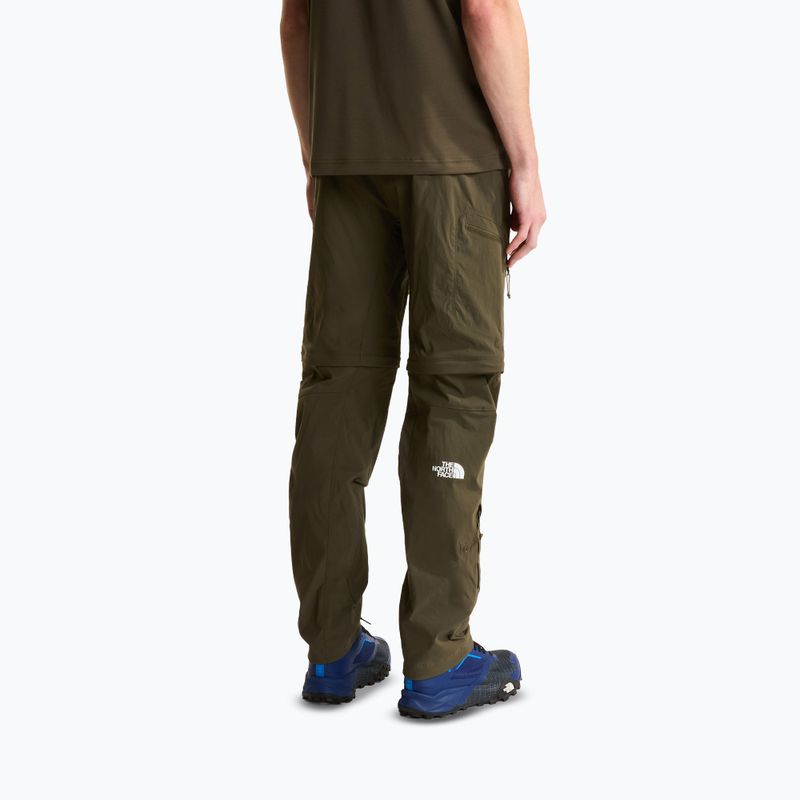 Men's trekking trousers The North Face Exploration Regular Tapered Convertible taupe green 3