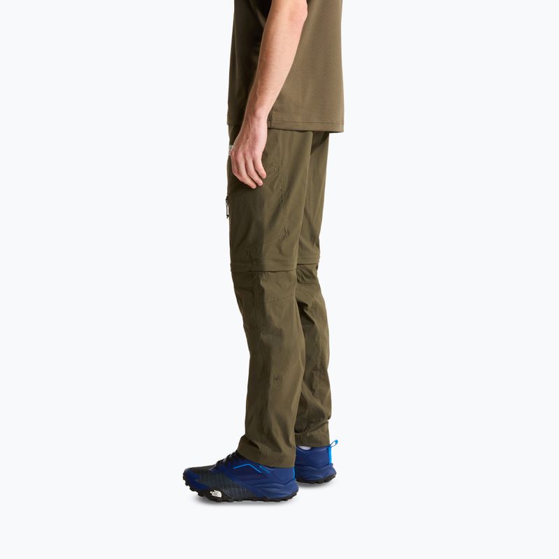 Men's trekking trousers The North Face Exploration Regular Tapered Convertible taupe green 4