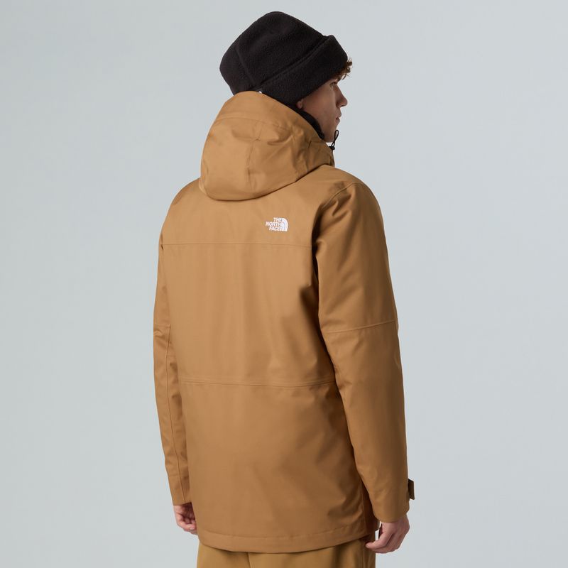 Men's snowboard jacket The North Face Fourbarrel Triclimate utility brown/khaki 3
