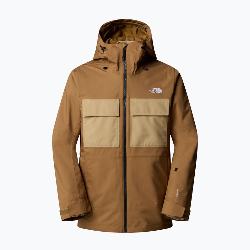 Men's snowboard jacket The North Face Fourbarrel Triclimate utility brown/khaki 6