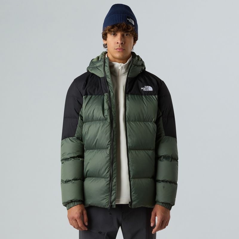 Men's The North Face Diablo Down 2.0 Hoodie shoulder mist/black heather down jacket 4