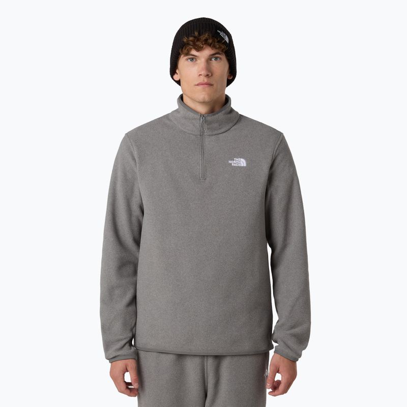 Men's fleece sweatshirt The North Face Glacier Fleece 1/4 Zip mid grey heather