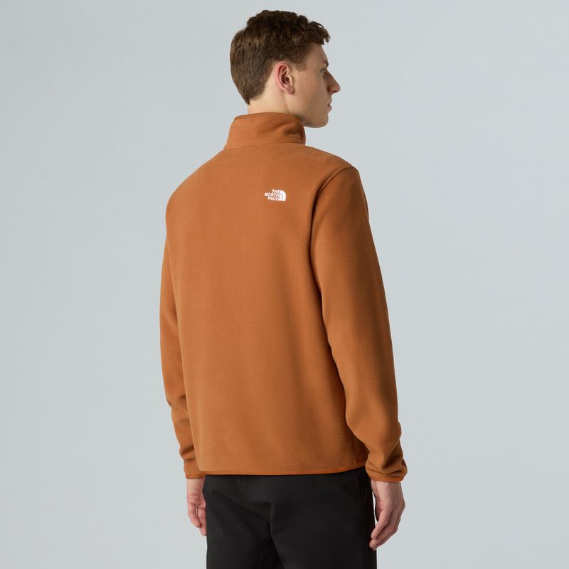 Men's fleece sweatshirt The North Face Glacier Fleece 1/4 Zip burnt umber 3