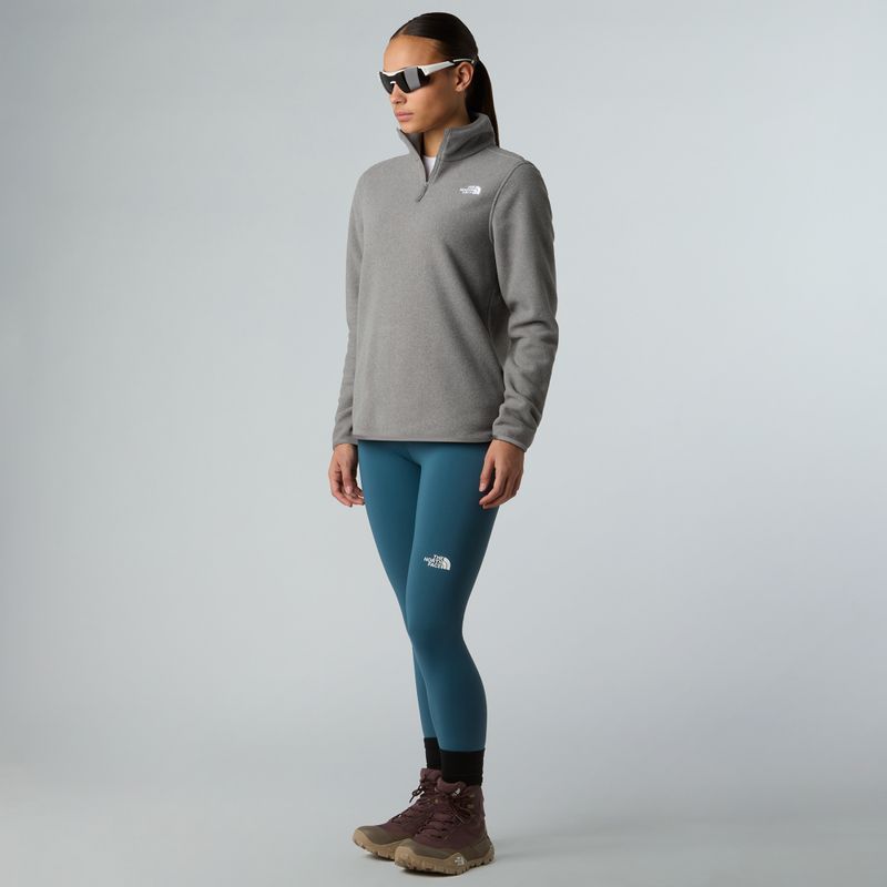 Women's fleece sweatshirt The North Face Glacier Fleece 1/4 Zip mid grey heather 2