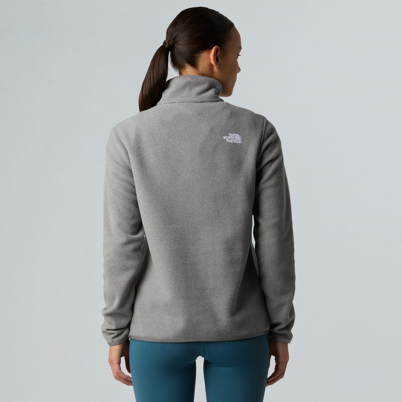 Women's fleece sweatshirt The North Face Glacier Fleece 1/4 Zip mid grey heather 3