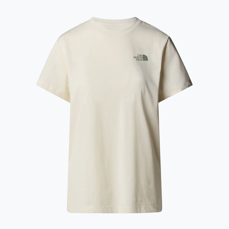 The North Face women's Box Nse Relaxed white dune/slate moss t-shirt 4