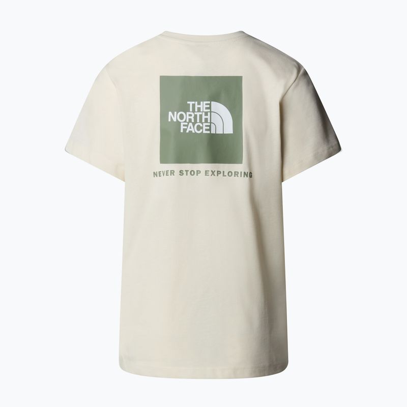 The North Face women's Box Nse Relaxed white dune/slate moss t-shirt 5