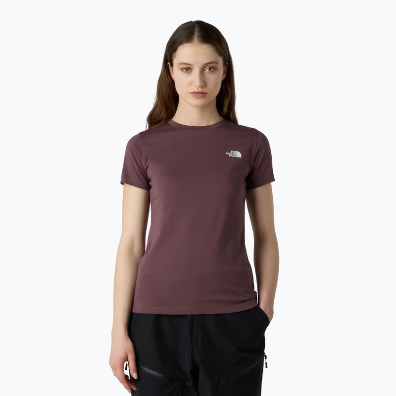 The North Face Simple Dome Slim women's t-shirt tawny quartz