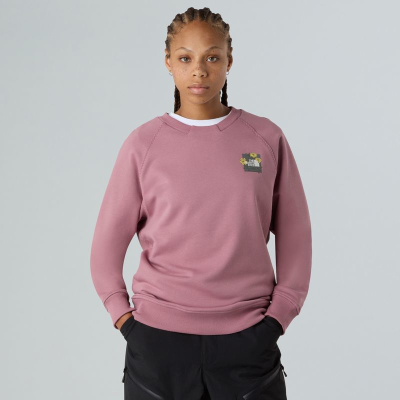 Women's sweatshirt The North Face Connect Relaxed Crew Graphic nostalgia rose