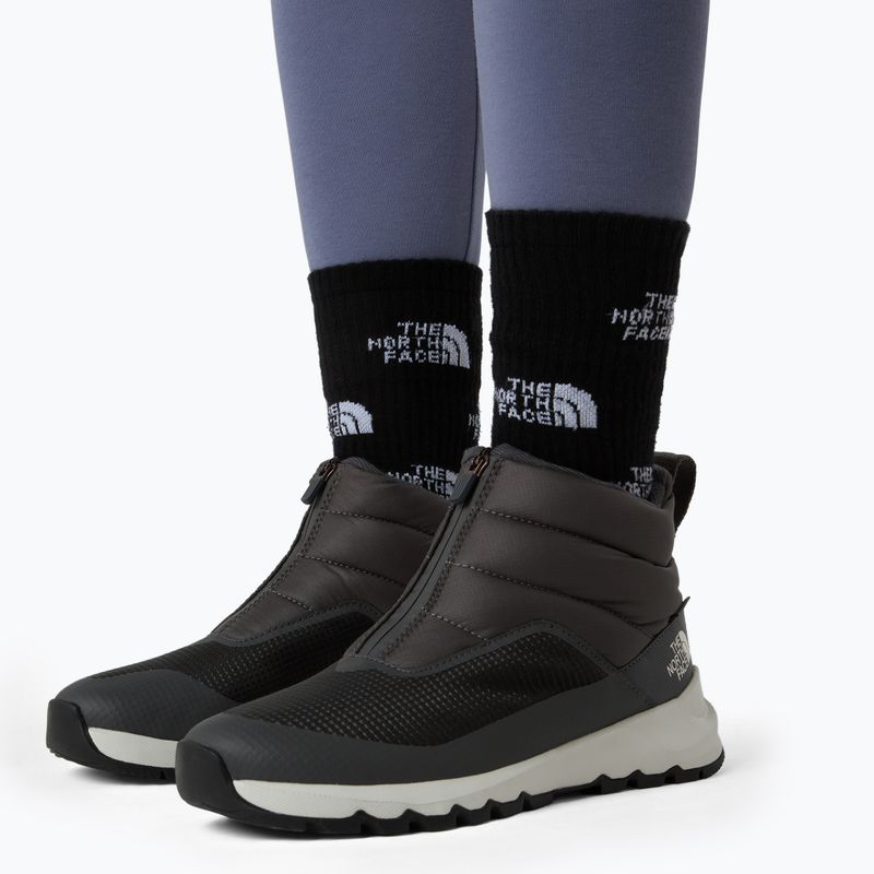 Women's snow boots The North Face Thermoball Progressive Zip II Wp anthracite grey/white ash 6