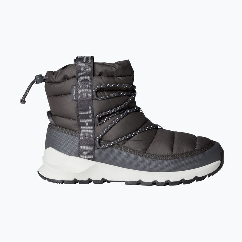 Women's snow boots The North Face Thermoball Lace Up WP anthracite grey/white ash