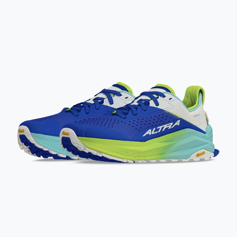 Men's Altra Olympus 6 blue/lime running shoes 3