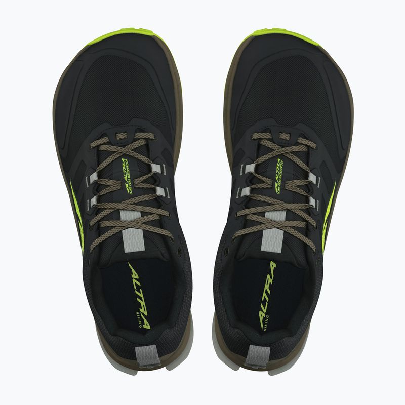 Men's Altra Lone Peak 9 Waterproof Low lime/black shoes 11
