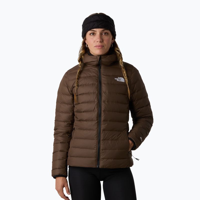 Women's down jacket The North Face Down Hooded smokey brown 4