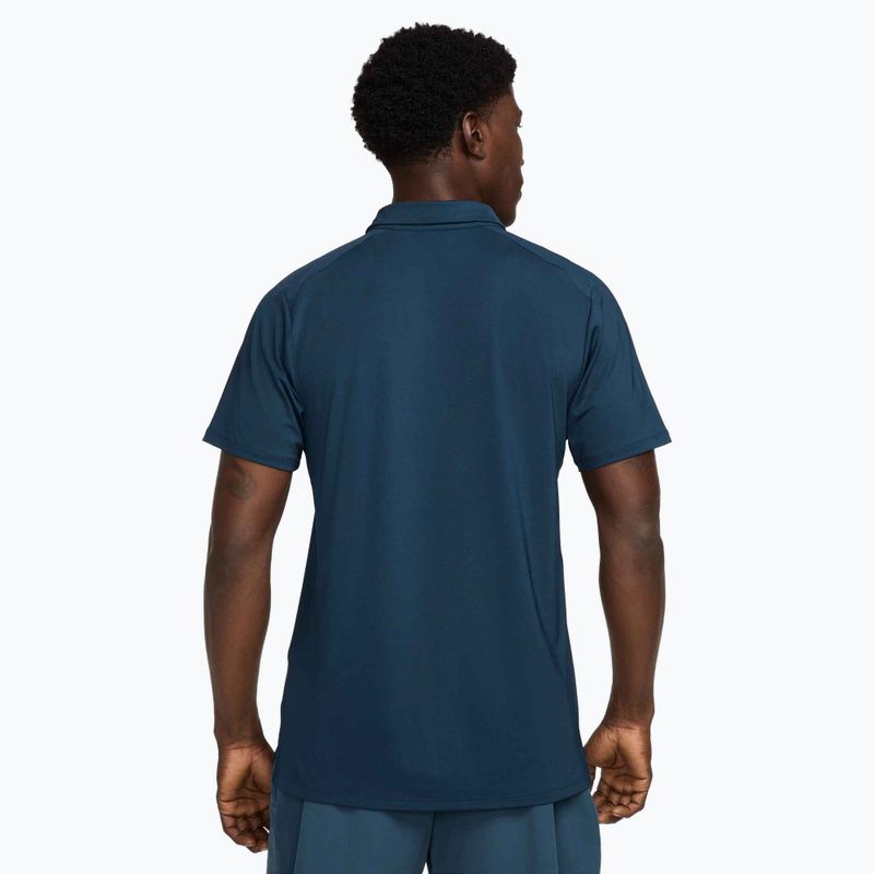 Men's tennis polo shirt Nike Court Dri-Fit Advantage armory navy / white / white 3
