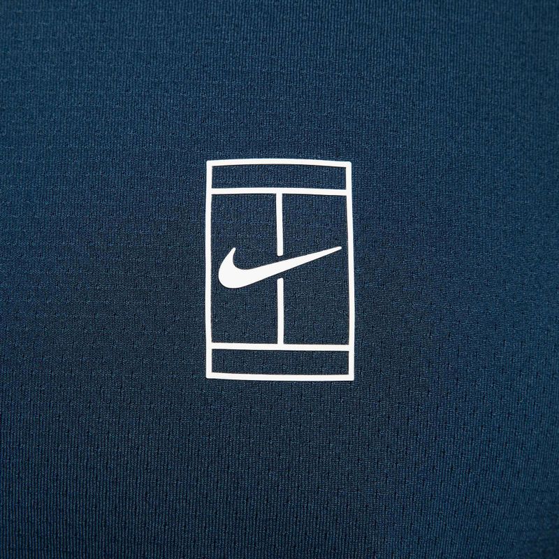 Men's tennis polo shirt Nike Court Dri-Fit Advantage armory navy / white / white 6