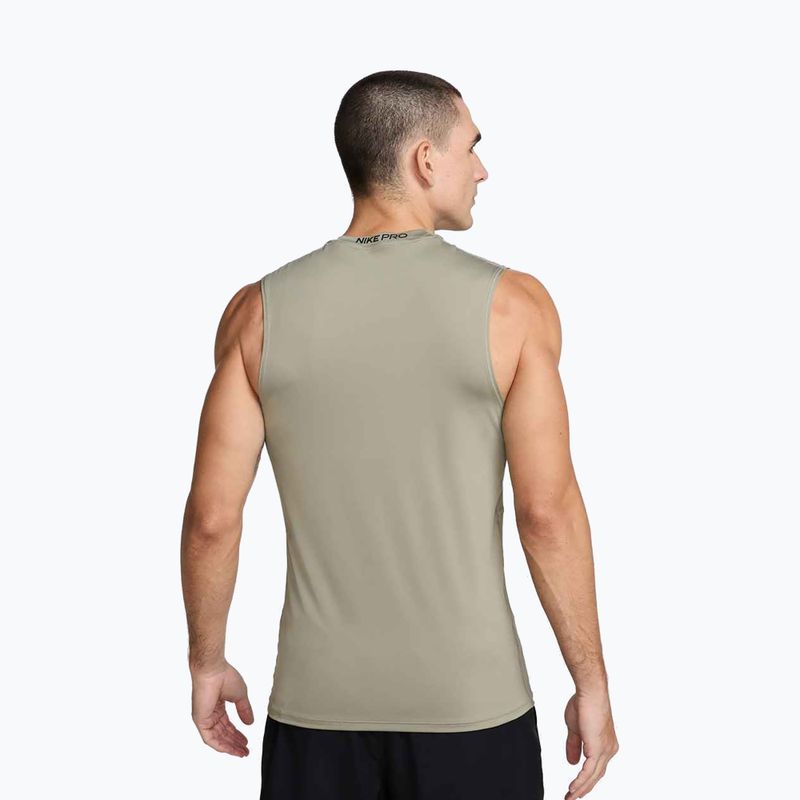 Men's training t-shirt Nike Pro Dri-Fit Sleeveless Top light army/black 3