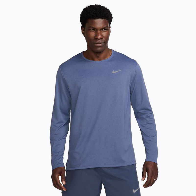 Men's Nike Miler Dri-Fit UV diffused blue running longsleeve