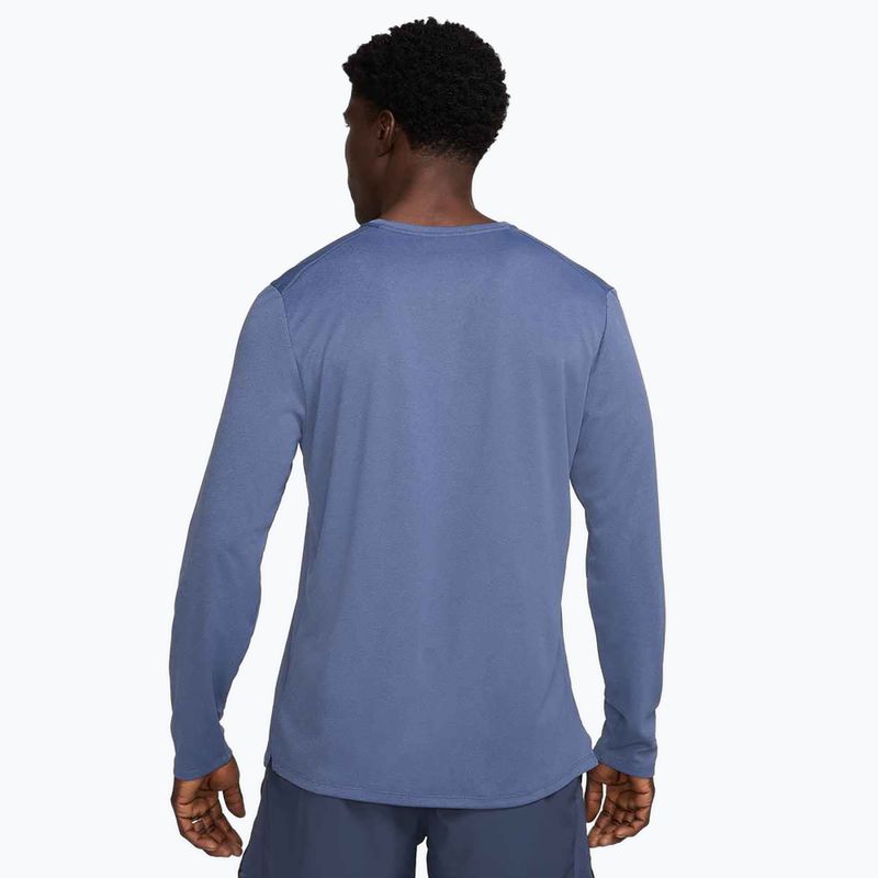 Men's Nike Miler Dri-Fit UV diffused blue running longsleeve 3