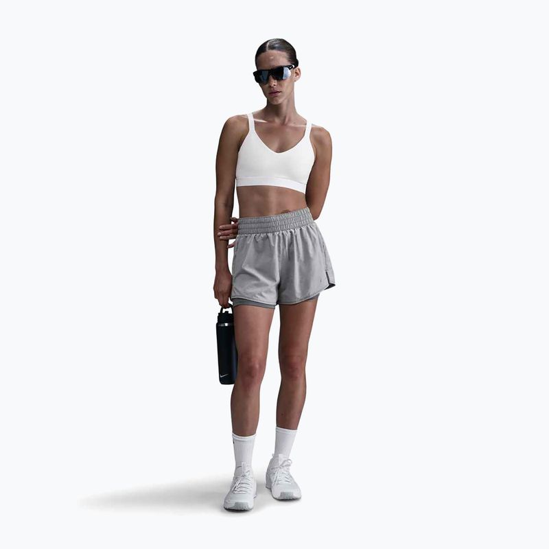 Women's shorts Nike One Dri-Fit High-Waisted 3" 2In1 smoke grey/heather 2