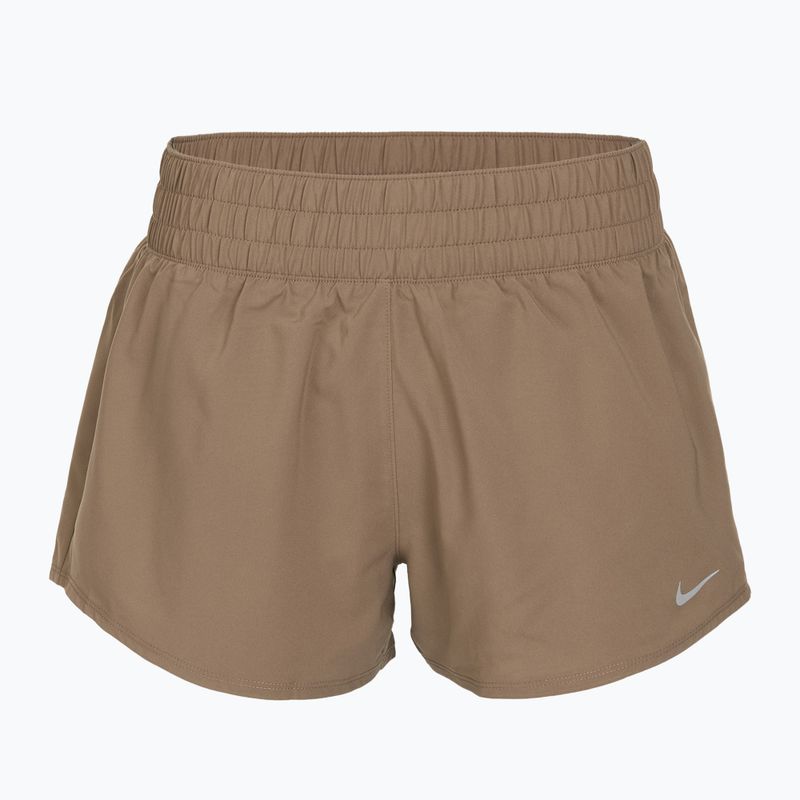 Women's shorts Nike One Dri-Fit 3" mink brown/reflective silver