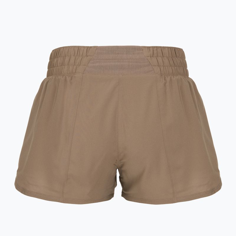 Women's shorts Nike One Dri-Fit 3" mink brown/reflective silver 2
