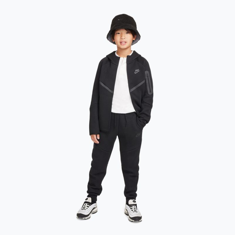 Children's sweatshirt Nike Sportswear Tech Fleece Full Zip black/black/black 2
