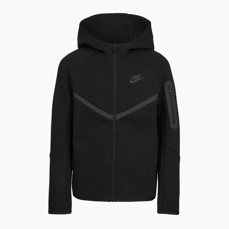 Children's sweatshirt Nike Sportswear Tech Fleece Full Zip black/black/black 7
