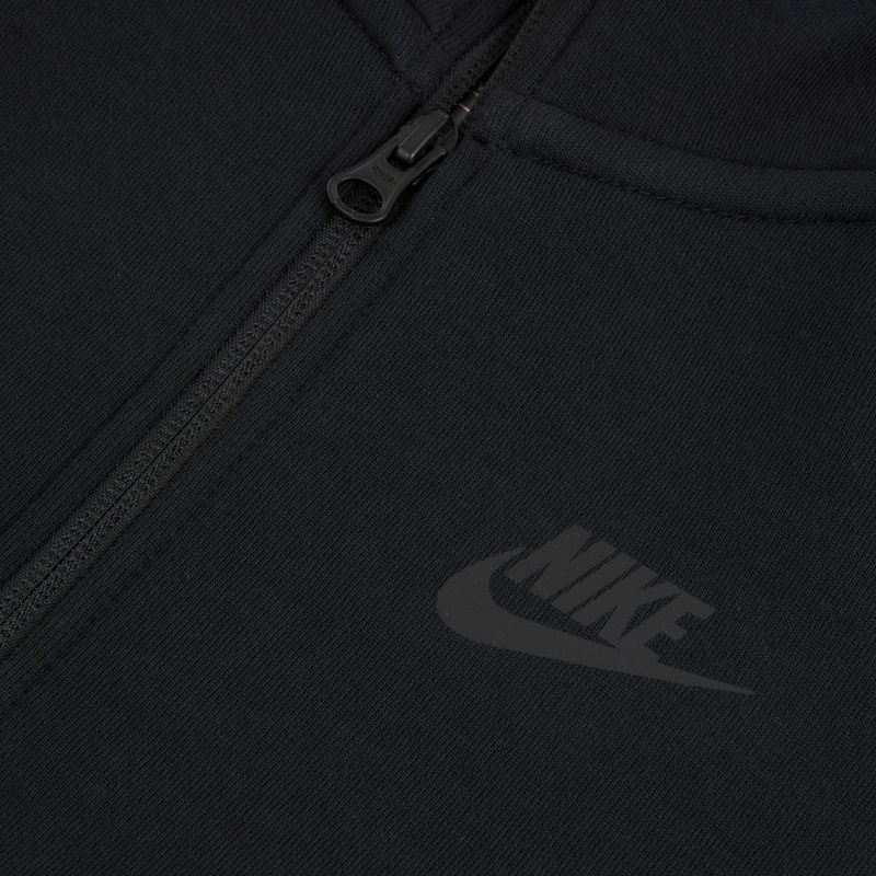 Children's sweatshirt Nike Sportswear Tech Fleece Full Zip black/black/black 9