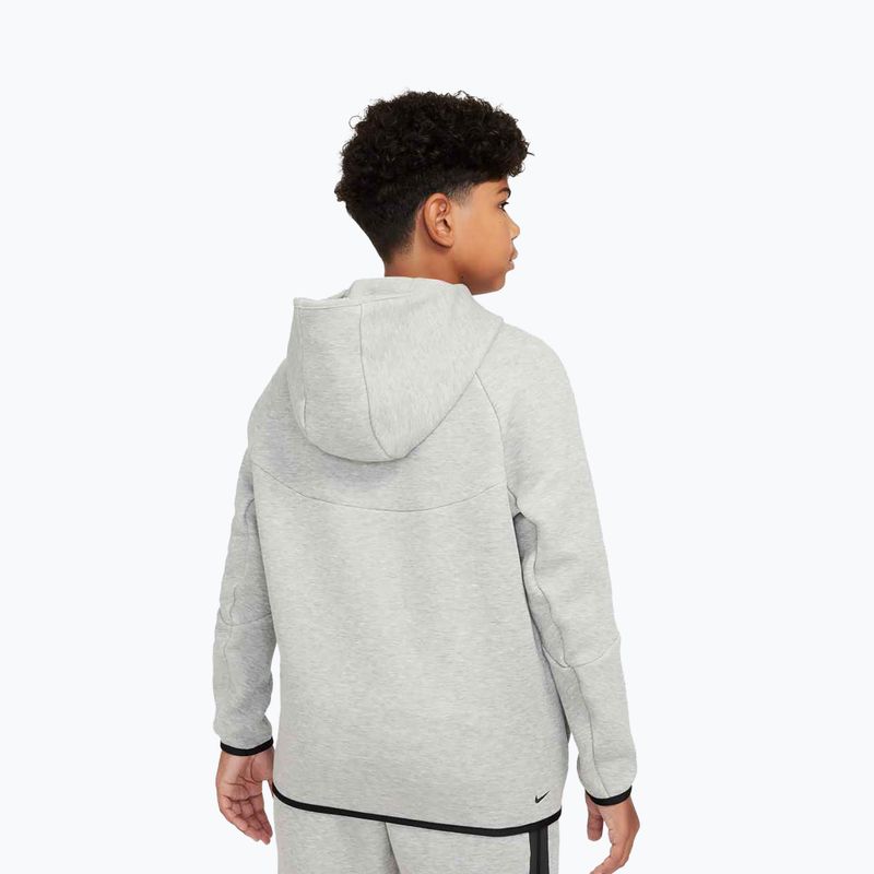 Children's Nike Sportswear Tech Fleece Full-Zip sweatshirt dark grey heather/black/black 3