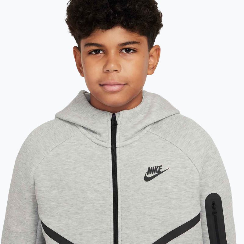 Children's Nike Sportswear Tech Fleece Full-Zip sweatshirt dark grey heather/black/black 4