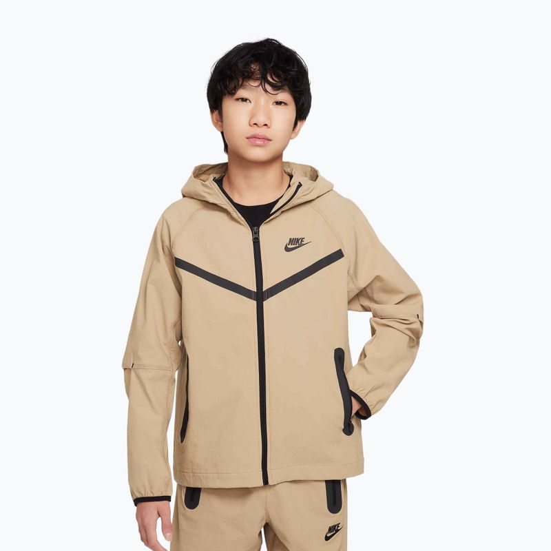 Nike Tech Woven children's jacket parachute beige/parachute beige/black