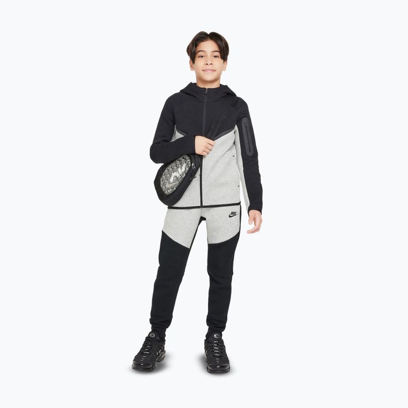 Children's sweatshirt Nike Sportswear Tech Fleece Full Zip dark grey heather/black/black/black 2